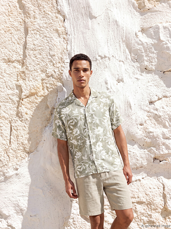 LCW Vision Regular Fit Desenli Armürlü Erkek Gömlek