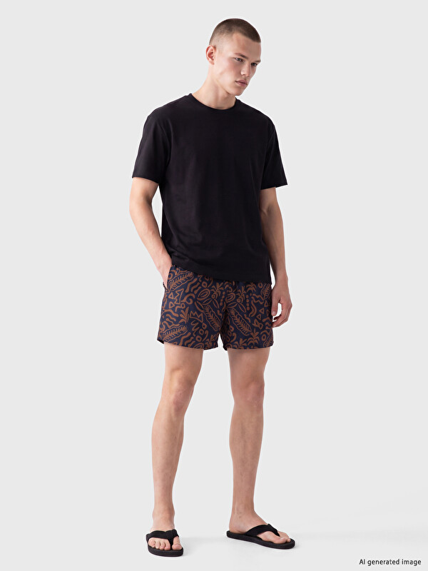 LCW SWIMWEAR Men's Short Patterned Swimming Shorts