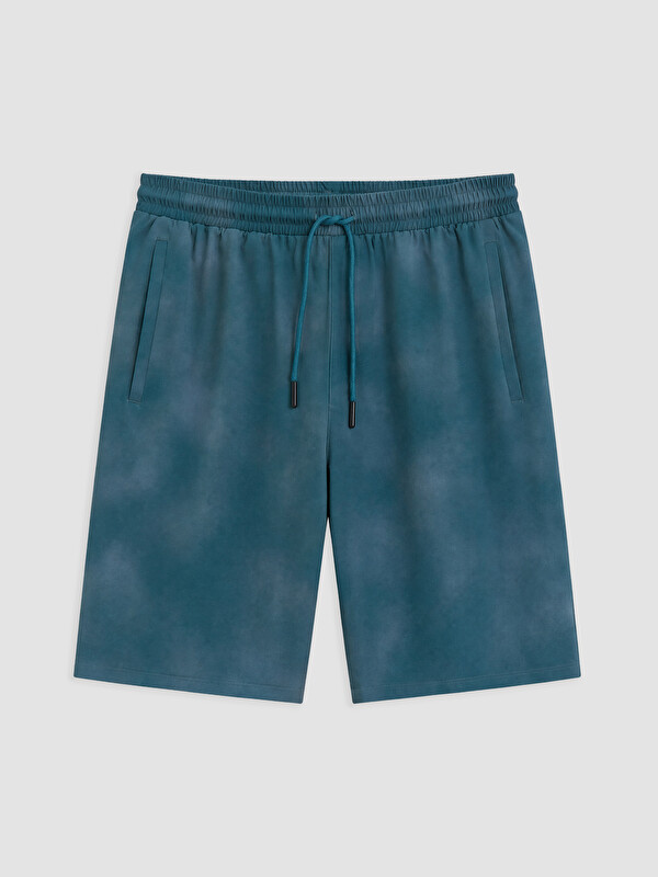 LCW SWIMWEAR Diz Hizası Boy Desenli Erkek Deniz Şortu