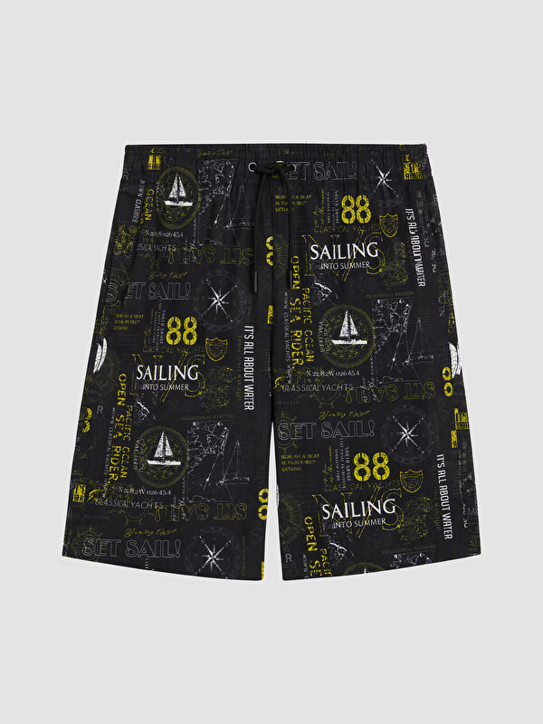 LCW SWIMWEAR Knee Length Printed Men's Swim Shorts