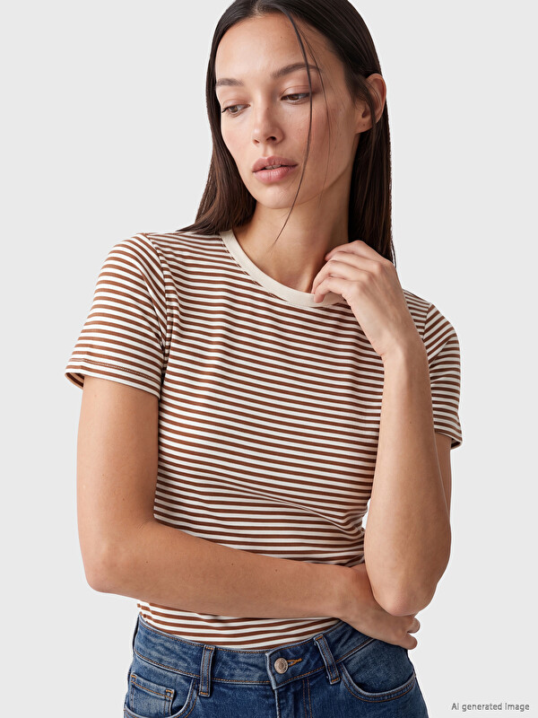LCW EVERYDAY Femër Bezhe T-shirt