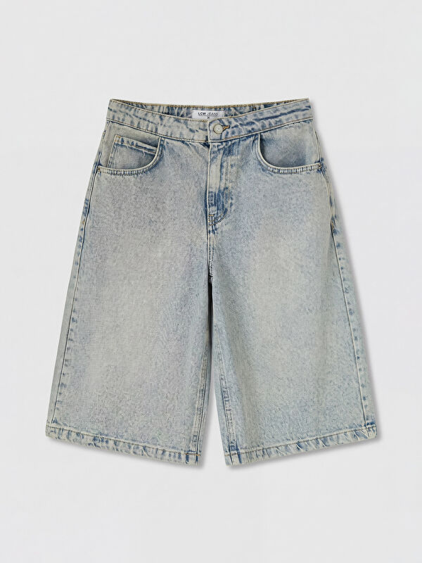 LCW Jeans Bermuda Fit Kadın Denim Şortolon