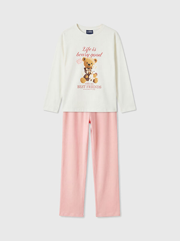 LCW Kids Baskılı Kız Çocuk Pijama Takım