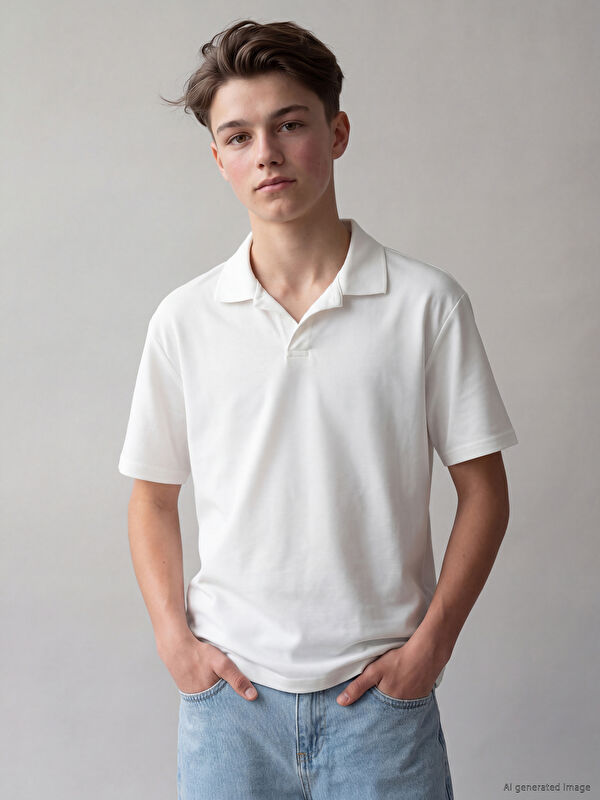 LCW Kids Polo Yaka Erkek Çocuk Tişört