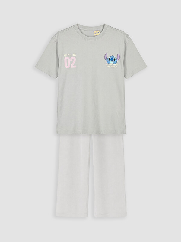 LCW Kids Stitch Printed Girls' Set