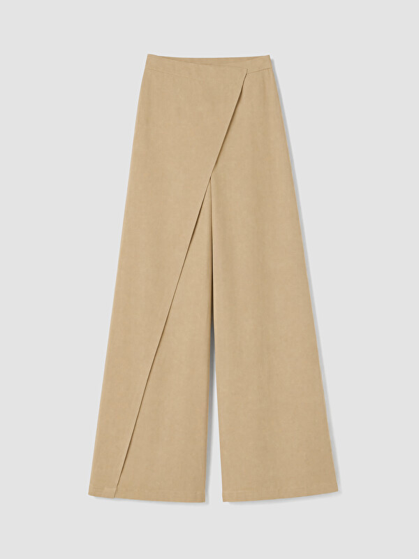 LCW Vision Wrap Closure Linen Blend Women's Trousers