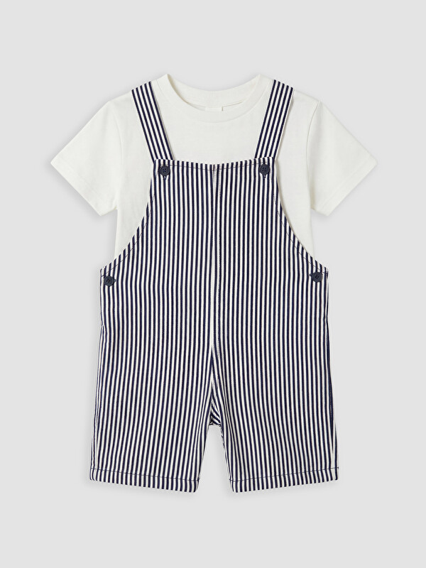 LCW baby Erkek Bebek Salopet ve Tişört