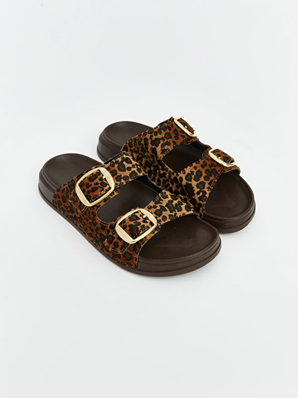 LCW STEPS Leopar Desenli Kadın Terlik
