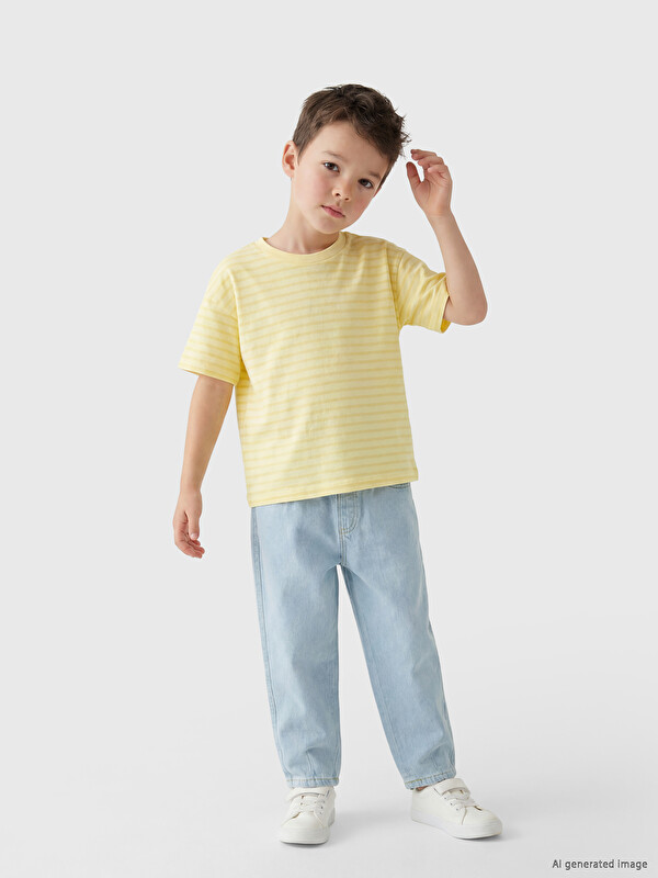 LCW Kids Crew Neck Striped Boys' T-Shirt