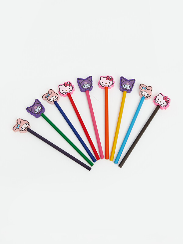 LCW JOY Hello Kitty Baskılı Renli Kurşun Kalem Seti 9'lu
