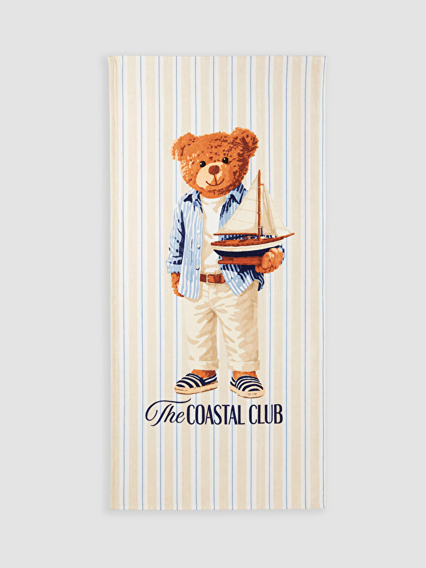 LCW HOME Ayı Teddy Baskılı Plaj Havlusu 70x150 cm