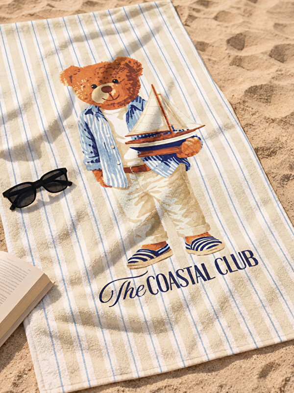 LCW HOME Ayı Teddy Baskılı Plaj Havlusu 70x150 cm