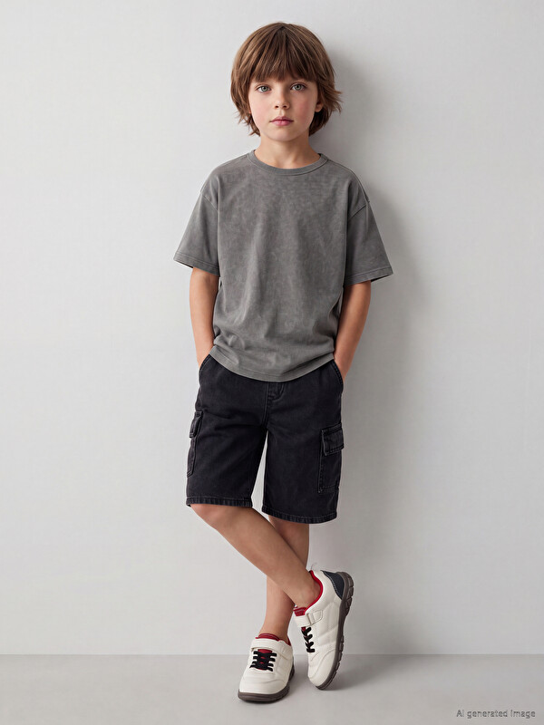 LCW Kids Crew Neck Short Sleeve Boys' T-Shirt