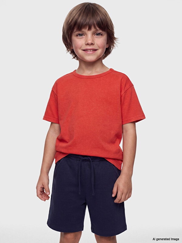 LCW Kids تي شيرت ولادي واسع بكول مدور