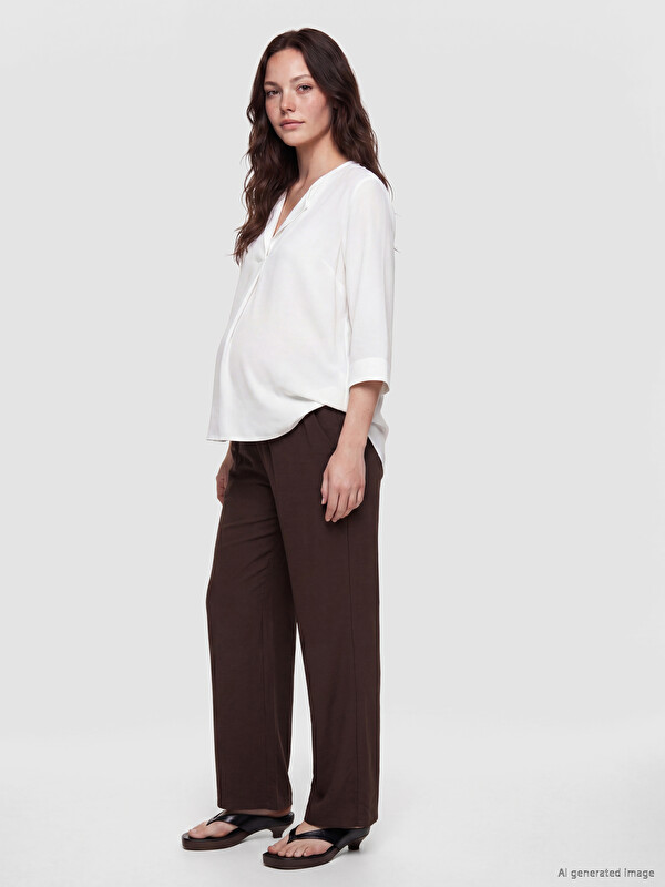 LCWAIKIKI Maternity Preko Stomaka Panelirane Ženske Trudničke Pantalone