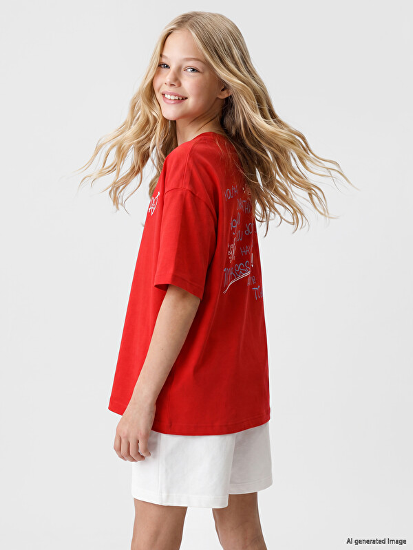 LCW Kids Tricou Fete Imprimat Croială Lejeră
