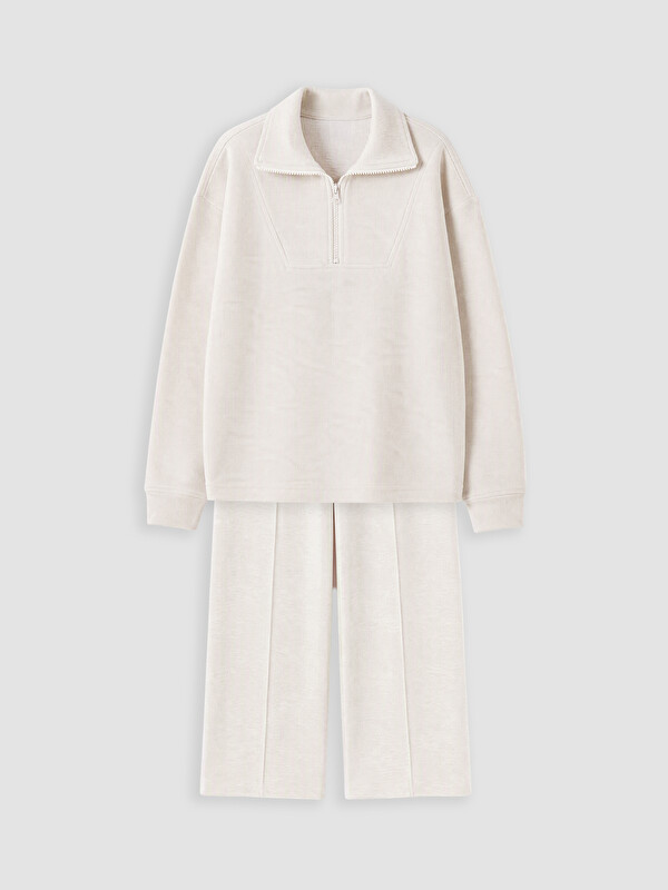LCW Kids Mock Neck Girls' Tracksuit Set