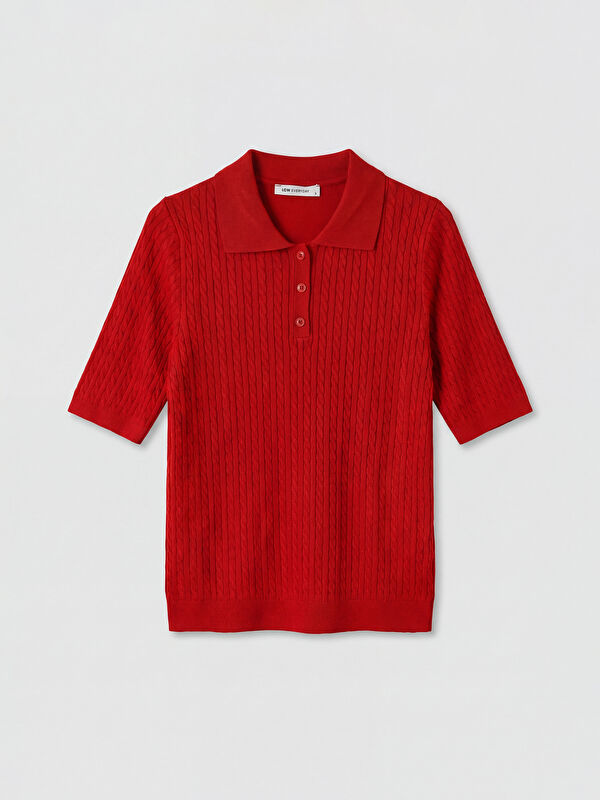 LCW EVERYDAY Polo Yaka Kadın Triko Kazak