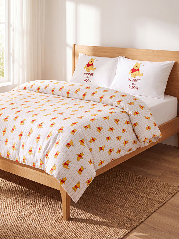 LCW HOME Winnie the Pooh Baskılı Çift Kişilik Nevresim Seti