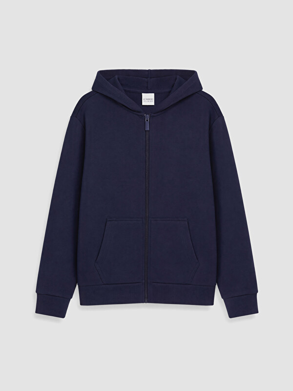 LCW Kids Kapüşonlu Kız Çocuk Fermuarlı Sweatshirt