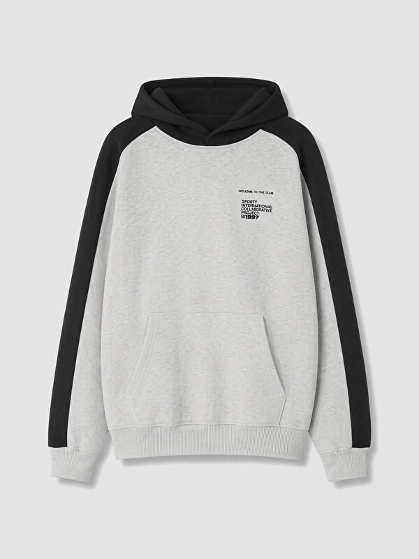 LCW Kids Slogan Baskılı Erkek Çocuk Sweatshirt