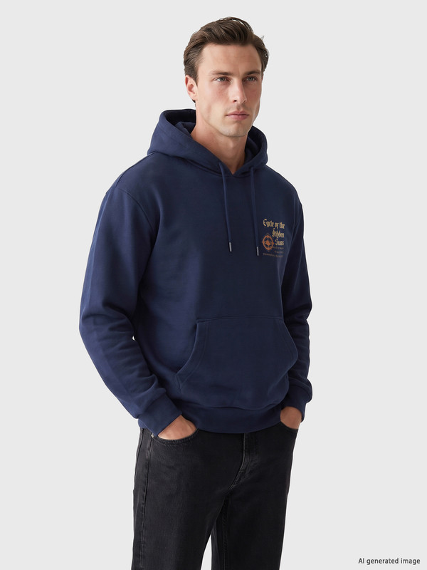 LC WAIKIKI Baskılı Erkek Hoodie