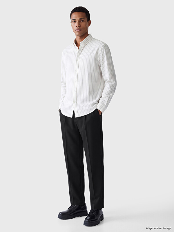 LCW Vision Relax Fit Gabardin Erkek Pileli Pantolon