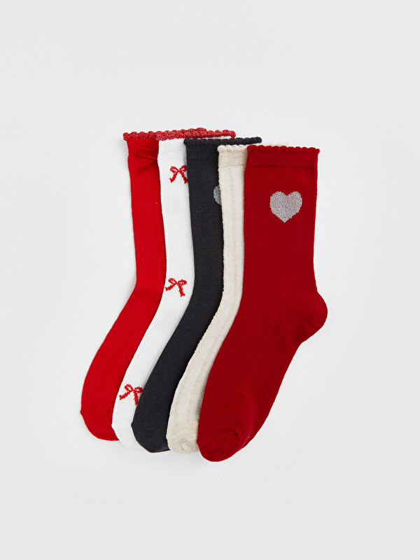 LCW Kids 5 Pack Girls' Ankle Socks