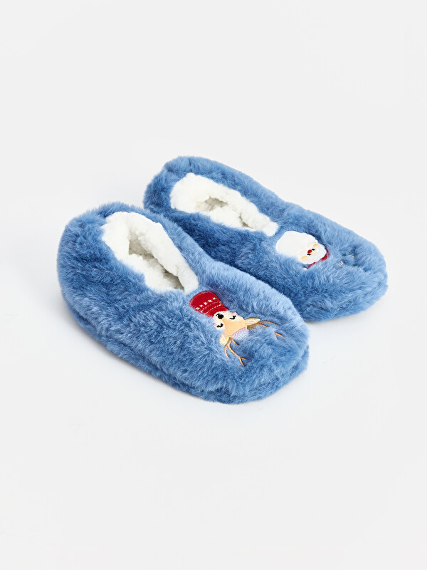 LCW Kids Домашний плюшевый носок для девочек в новогодней тематике