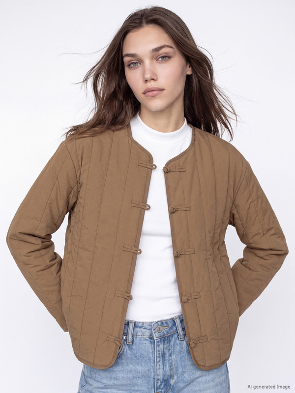 LCW Modest Çin Düğmeli Kadın Mont