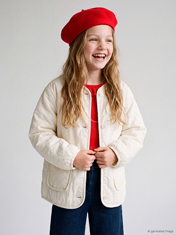 LCW Kids Embroidered Girls' Jacket