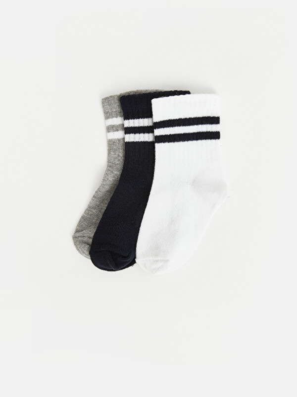 LCW ECO Striped Boys' Ankle Socks 3-pack