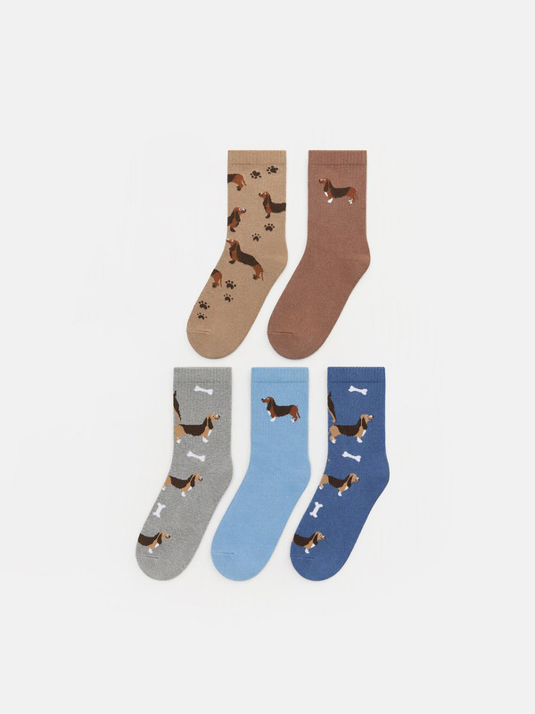 LCW Kids Patterned Boys' Ankle Socks 5-pack