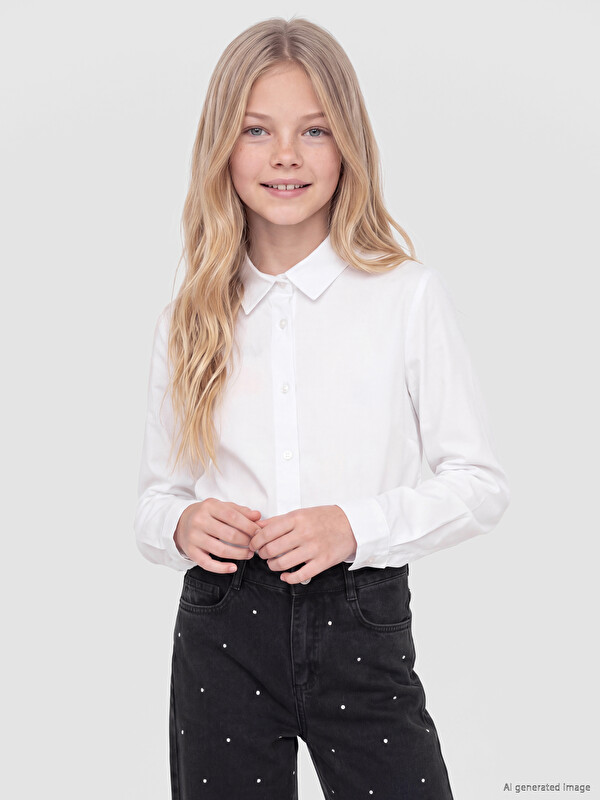 LC WAIKIKI Girls' Poplin Shirt