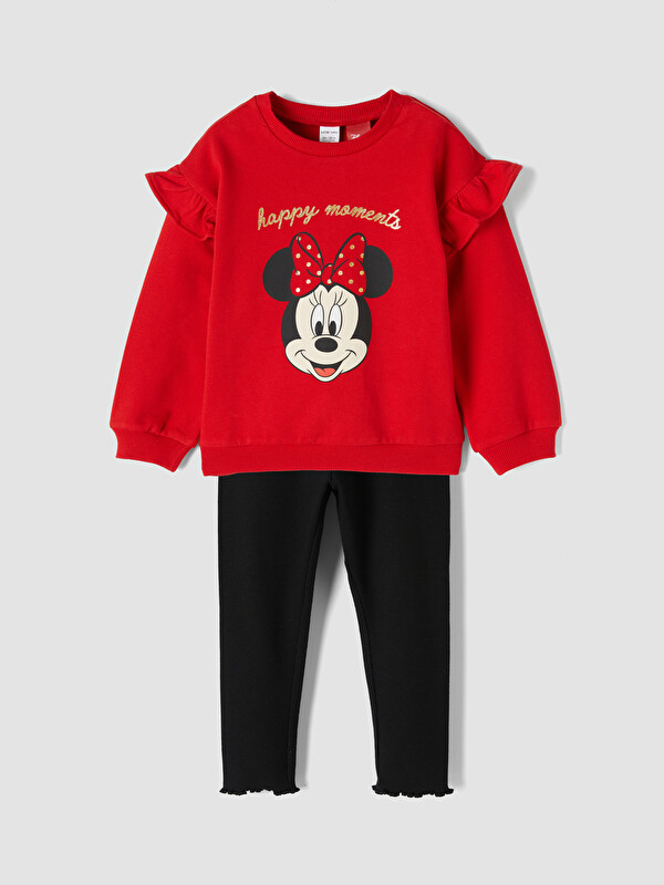 LCW baby Minnie Mouse licencirana dukserica i helanke za bebe devojčice