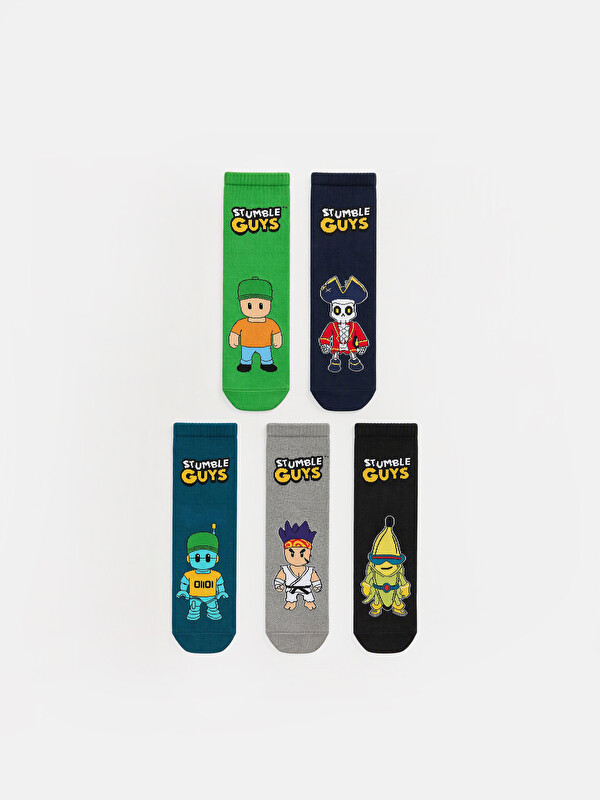 LCW Kids Stumble Guys Boys' Ankle Socks 5 Pack