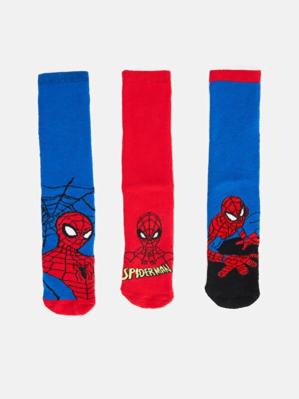 LCW Kids 3 Pack Spider-Man Boys' Terry Ankle Sock