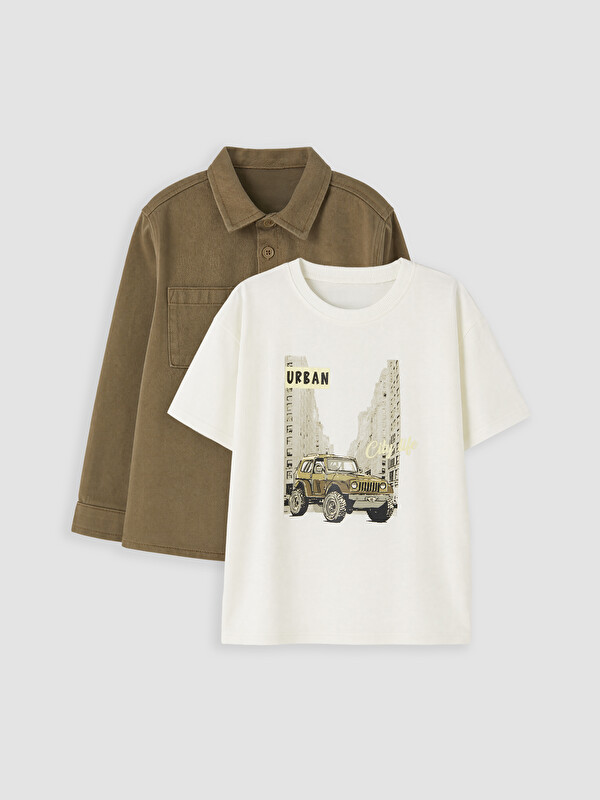 LCW Kids Boy Brown Set