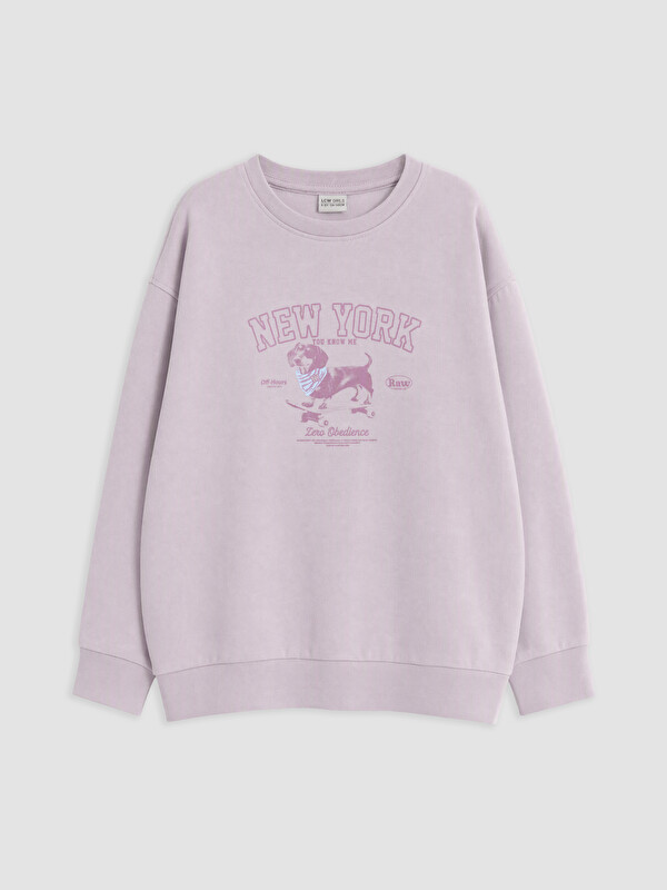 LCW Kids Printed Girls' Thick Sweatshirt