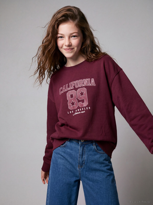 LCW Kids Printed Girls' Thick Sweatshirt