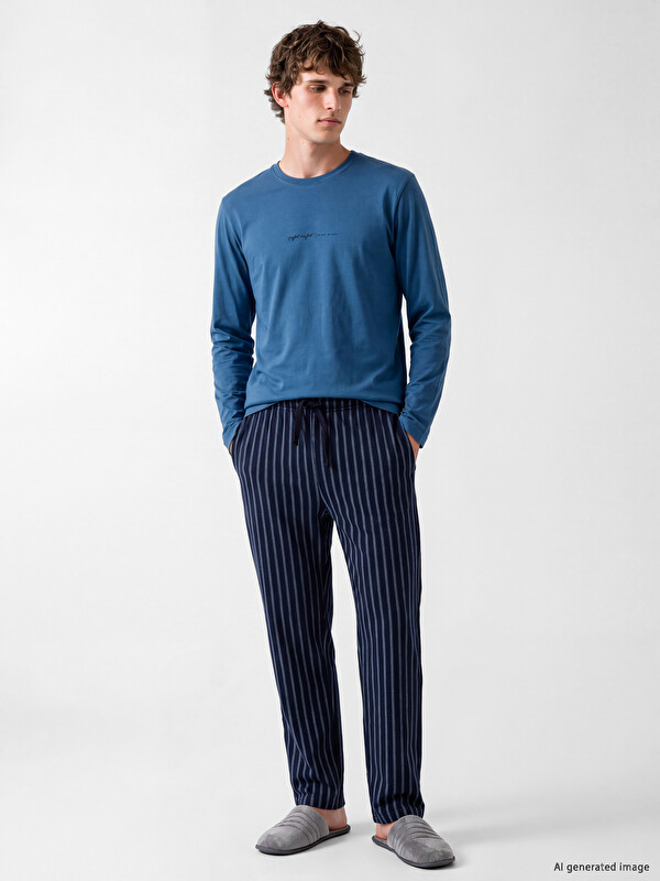 LC WAIKIKI Baskılı Erkek Pijama Takımı