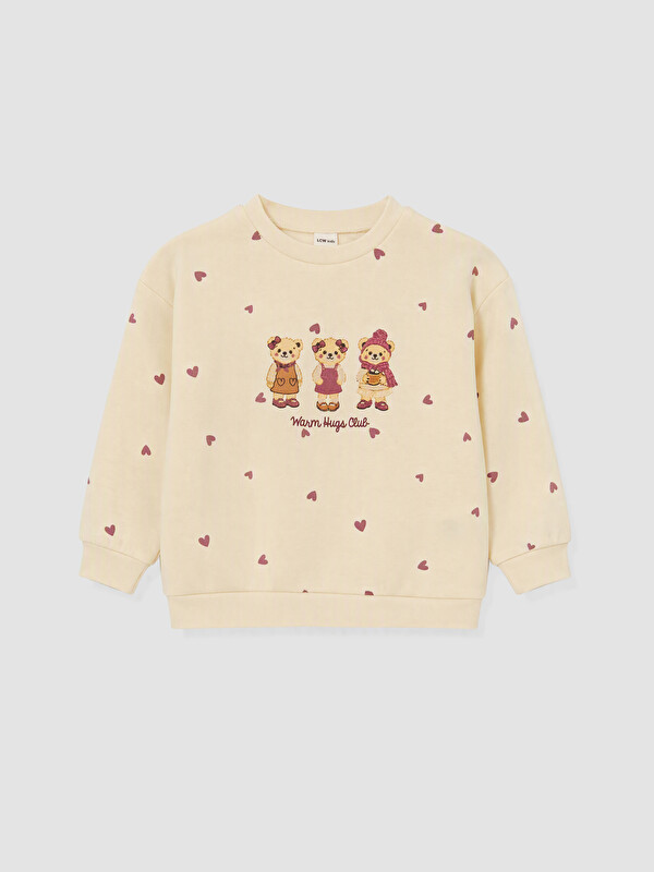 LCW Kids سويت شيرت سميك مطبوع للبنات