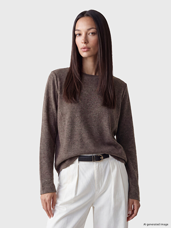 LCW EVERYDAY Ženska oversize majica sa okruglim izrezom