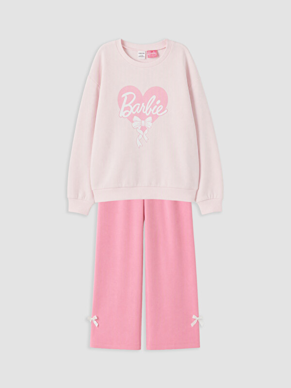 LCW baby طقم بنات مطبوع Barbie