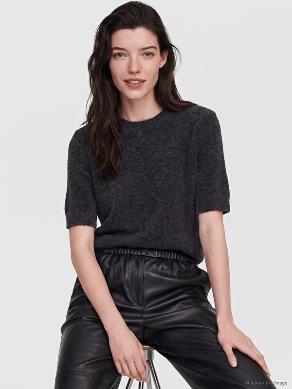LCW Comfort Bisiklet Yaka Kadın Triko Kazak