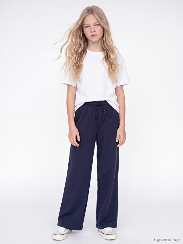 LCW Kids Wide Leg Girls' Sweatpants