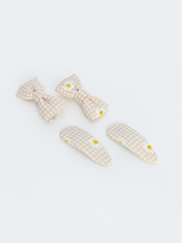 LCW ACCESSORIES Бебе момиче Бежово Шнола и щипка и ластик за коса