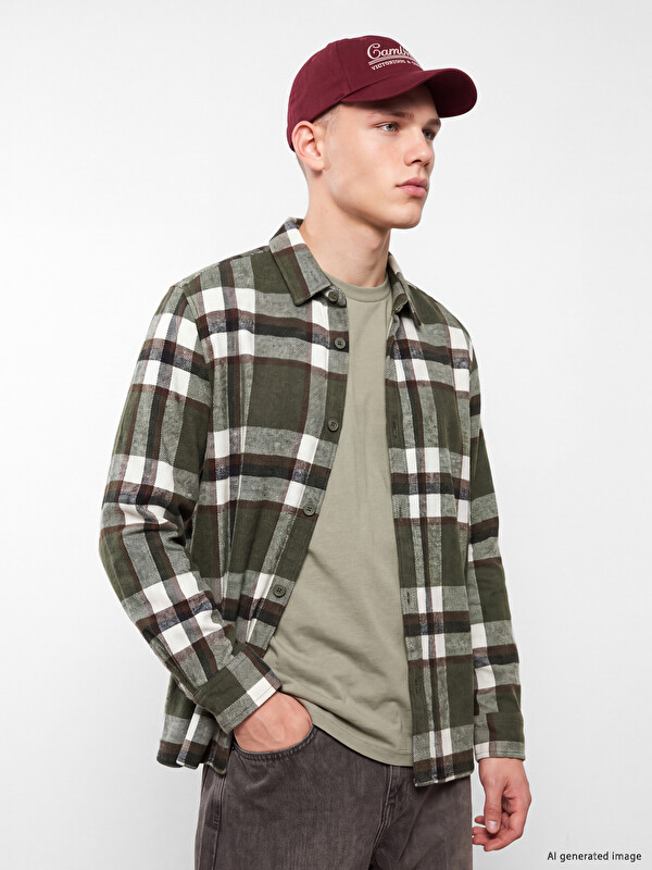 XSIDE Regular Fit karirana flanel muška košulja