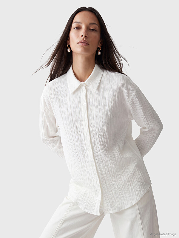 LCW EVERYDAY Dokulu Oversize Kadın Gömlek