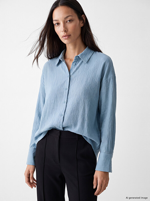 LCW EVERYDAY Dokulu Oversize Kadın Gömlek